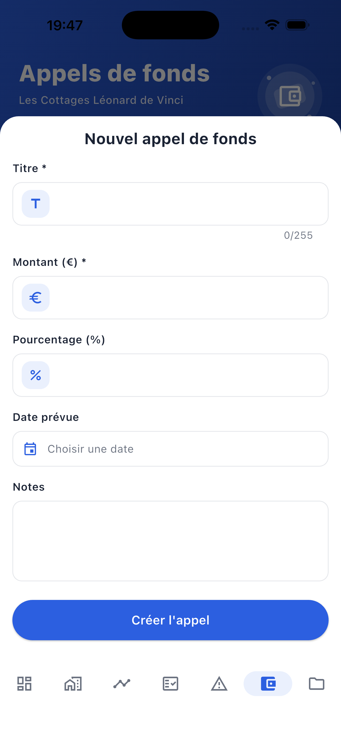 DomuStep VEFA : Appels de fonds